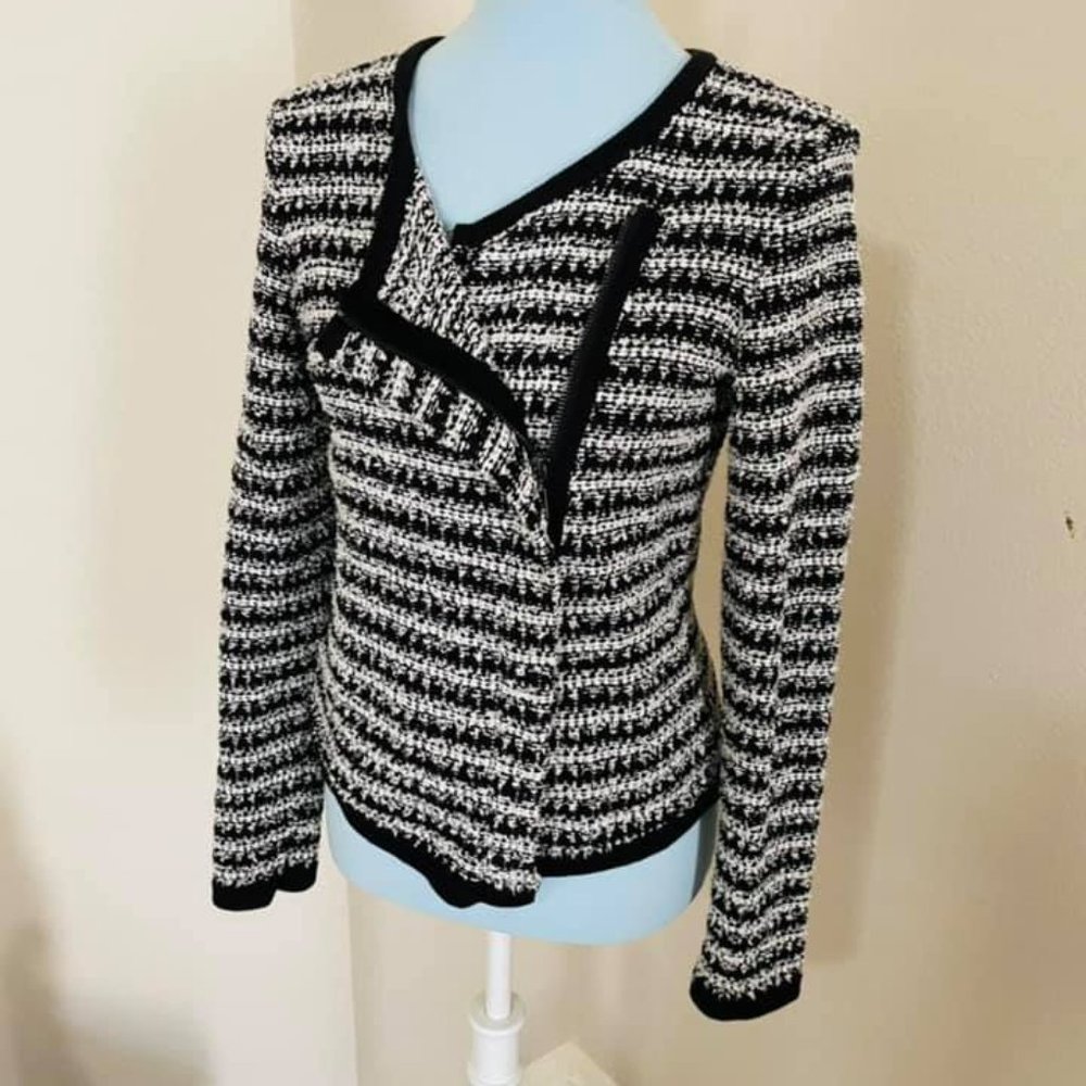 Ann Taylor Loft sweater motto jacket M